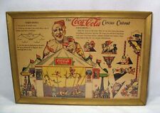 VINTAGE 1930’S COCA-COLA FRAMED CIRCUS CUTOUT FOR CHILDREN***WOW picture