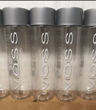 6 VOSS Water Bottles Plastic Gray Lids Crafts Storage EMPTY 500 ml; 16.9 ounces picture