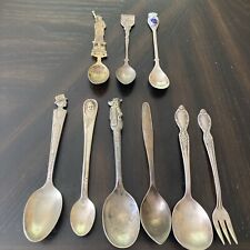 Vintage Collectible Spoon Lot Of 9 Old Spoons picture