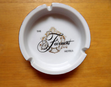 The Fairmont Hotels Vintage White Porcelain Gold Rim Ashtray picture