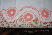 Pair of Beautiful Unused Vintage Pillowcases with Hand Crocheted Trim picture