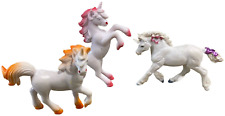 Lot of 3 Mythical Magical PVC Unicorn Horses 3” picture