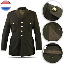 Genuine Dutch Army Dress Uniform Jacket Tunic Olive Retro Great For USA WWII WW2 picture