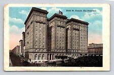 Hotel Saint Francis San Francisco California Trolley American Flag PM Postcard picture