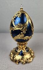 Joan Rivers Classics Collection 2000 Millennium Globe Decorative Blue Gold Egg picture