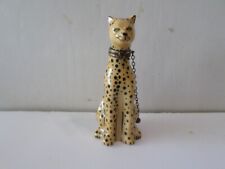 Vintage Limoges Porcelain Cheetah Leopard  Porcelain  Box France picture