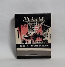 Vintage Nickodell Restaurant Matchbook Hollywood California Advertising Full picture