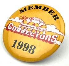 Vtg Minneapolis Moline Farm Tractor Collectors Member Pin Button 1998 picture