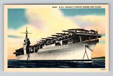 USS Aircraft Carrier Ranger And Planes, Ship, Transportation Vintage Postcard picture