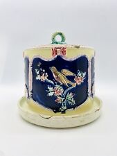 RARE French Shabby Chic Thomas Forester & Sons Majolica 19th Century Cheese Dome picture