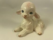 Vtg Lefton White Baby Lamb Sheep Figurine Sitting Ceramic H-4546 Japan  3 1/4