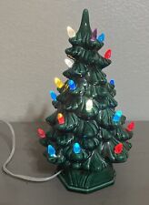 Vintage Holland Mold Ceramic Small Lighted Christmas Tree - Works picture