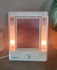 Vintage Conair Lighted Makeup Mirror Two-sided 1X 5X Magnifying Works picture