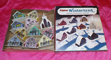 🎅 VINTAGE 1976 ALPINE WINTERLAND CHRISTMAS VILLAGE 1 CHAPEL 10 HOUSES SET & BOX picture