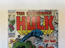 Incredible Hulk #122 Hulk vs the Fantastic Four 1969 Silver Age Marvel Comics picture