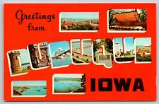 Greetings from Dubuque Iowa - Large Letter 1962 Postcard picture