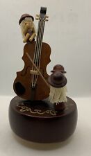 Linden Wood Children And Cello Music Box Japan Vintage Little Melody MCM picture