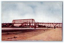 1924 Council Bluffs and Omaha Street Railroad Over Missouri River IA Postcard picture