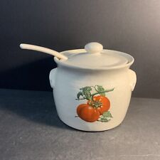 Vintage   TOMATO SOUP TUREEN with Lid & Matching Ladle  Stoneware   HTF picture