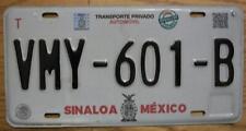 SINGLE MEXICO state of SINALOA LICENSE PLATE - 2017/19 - VMY-601-B - AUTOMOVIL picture