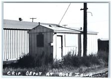 c1960 Crip Depot Bode Iowa IA Railroad Train Depot Station RPPC Photo Postcard picture