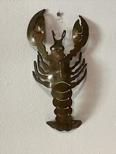 VTG  Brass Lobster Wall-Hanging Art 13” Prawn Lobster picture