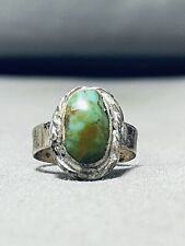 FAB VINTAGE NAVAJO ROYSTON TURQUOISE STERLING SILVER RING picture