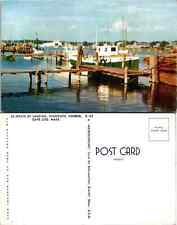 Vintage Postcard - BOATS AT LANDING, FALMOUTH, HARBOR, Cape Cod, Massachusetts picture