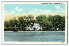 c1940 Kosciuszko Lodge Exterior Building Winona Lake Indiana IN Vintage Postcard picture
