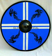 Antique Designer Dragon Battle Ready Viking Wooden Round Shield Handmade Gifts picture