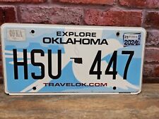 VINTAGE Oklahoma License Plate HSU 447 picture