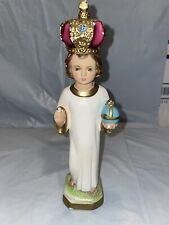 Columbia Statuary 1966 Infant of Prague, Jesus Chalk Ware Sculpture 8.5” Italy picture