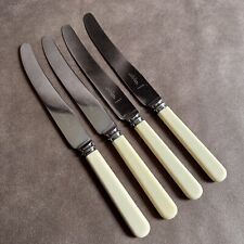 4x VINTAGE JOSEPH RODGERS SHEFFIELD FAUX BONE HANDLED MAIN TABLE DINNER KNIVES picture