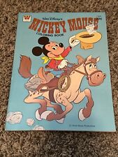 Vintage 1979 Walt Disney Mickey Mouse Coloring & Activity Golden Book, Uncolored picture