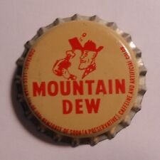 Vintage  Mountain Dew ..cork..unused..SODA BOTTLE CAP #1 Minty picture