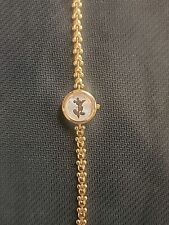 Ladies Vintage Mickey Mouse Time Works Gold Tone Watch. picture