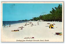 1962 Greetings From Wonderful Clearwater Beach Sun Bathing Florida FL Postcard picture