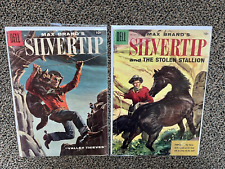 Vintage 1955-57 Dell Comics Max Brand's Silvertip Lot of 2 ~ #667 & #789 ~ VG/F picture