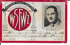 QSL 1938 Tulsa Oklahoma     radio card picture