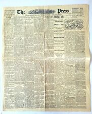 NEWSPAPER – JUNE 1 1889 JOHNSTOWN FLOOD FIRST REPORTS - ORIGINAL picture