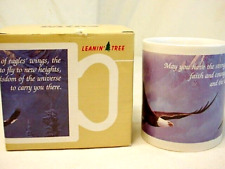 New Leanin Tree Stoneware 12 OZ. Mug Cup Coffee Tea Eagles Strength Courage NIB picture