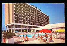 Vintage Hilton Hotel Jacksonville Florida Pool Side View Postcard picture