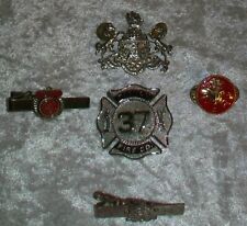 Vintage Blackinton Tafton Fire Co. Pennsylvania Coat Arms Badge Tie Bar Lot (5) picture