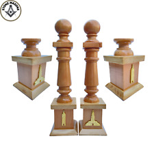 Masonic Columns, Masonic Warden Columns Premium Quality Wooden Handcrafted Work. picture