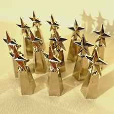 NEW TIERRY MUGLER ANGEL Silver Chrome Place Card Holders Set of 12 picture