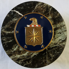 CIA Central Intelligence Agency Jade Marble Desk / Credenza Box 3D Emblem on Top picture