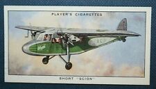 SHORT SCION   Light Transport Aircraft  Original 1935 Vintage Card   AP5 picture