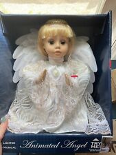 Vintage Animated Musical Praying Angel Battery Operated 12