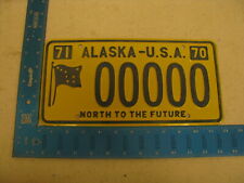 1970 70 1971 71 ALASKA AK LICENSE PLATE TAG SAMPLE #00000  (KC) picture