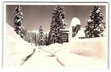 1930-50 Postcard Rppc Lassen Park Gateway In Winter California CA Volcanic picture